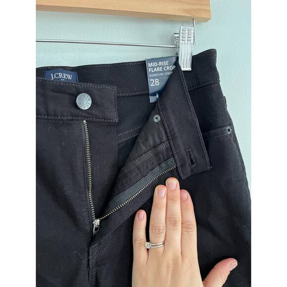 J Crew Factory | Flare crop black jean in all-day stretch | Sz 28 - Picture 4 of 11